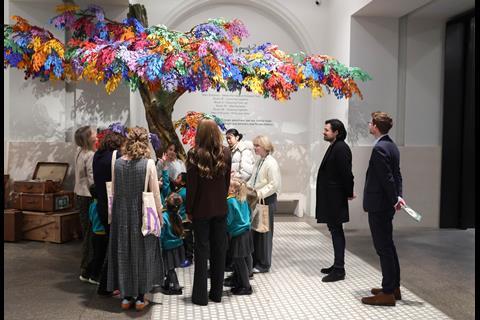 All Souls Primary School visit the National Portrait Gallery in London alongside the Princess of Wales